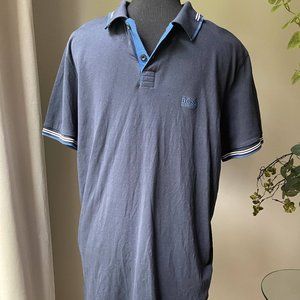 Hugo Boss, Navy Polo, Sz L